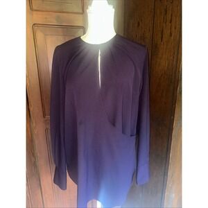 WOMENS Mango‎ Suit Blouse - Size 4 - Plum Purple Shirt Top Office formal EUC